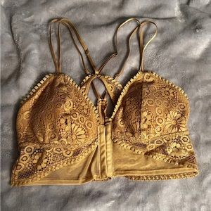 AERIE American Eagle camisole bralette nude lace SMALL